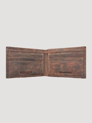 Texas Rose Leather Trim Bifold Wallet