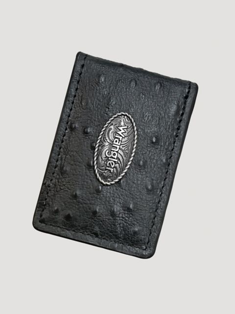 Зажим для денег Wrangler из кожи страуса с тиснением