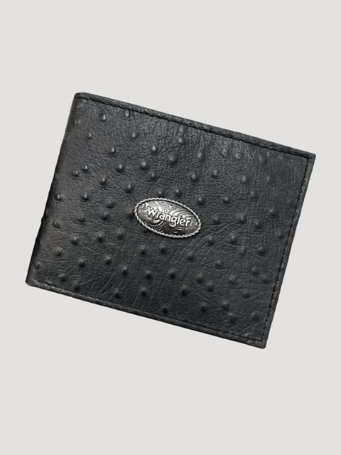 Мужские кошельки Wrangler Embossed Ostrich Leather Bifold Wallet