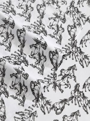 Wrangler Patterned King Sheet Set:Mustangs/ Black:King alternative view 2