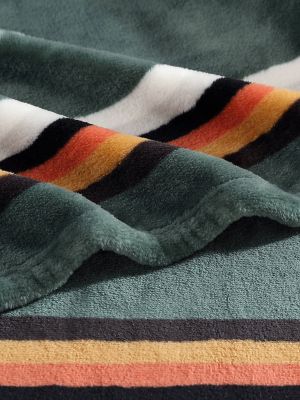 Wrangler Western Saddle Stripe Queen Blanket