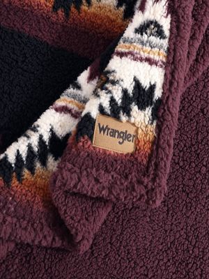 Wrangler Homestead Printed Sherpa Throw