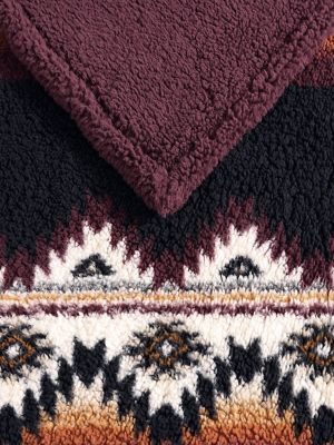 Wrangler Homestead Printed Sherpa Throw