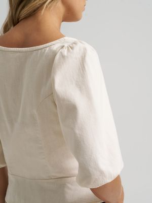 Women's Puff Sleeve Corset Top
