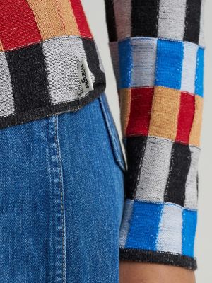 Women's Check Knit Crew