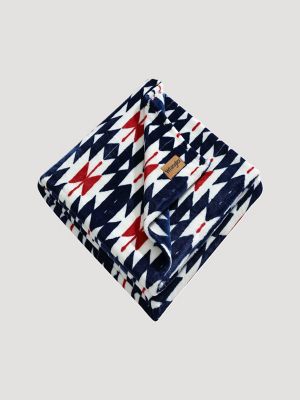 Wrangler Homestead Printed Throw:Blue/Red:One Size alternative view