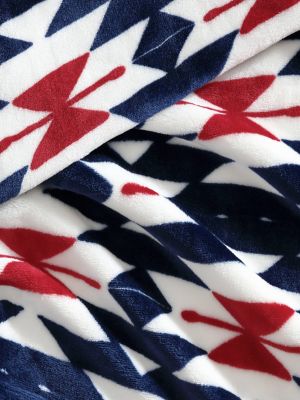 Wrangler Homestead Printed Throw:Blue/Red:One Size alternative view 2