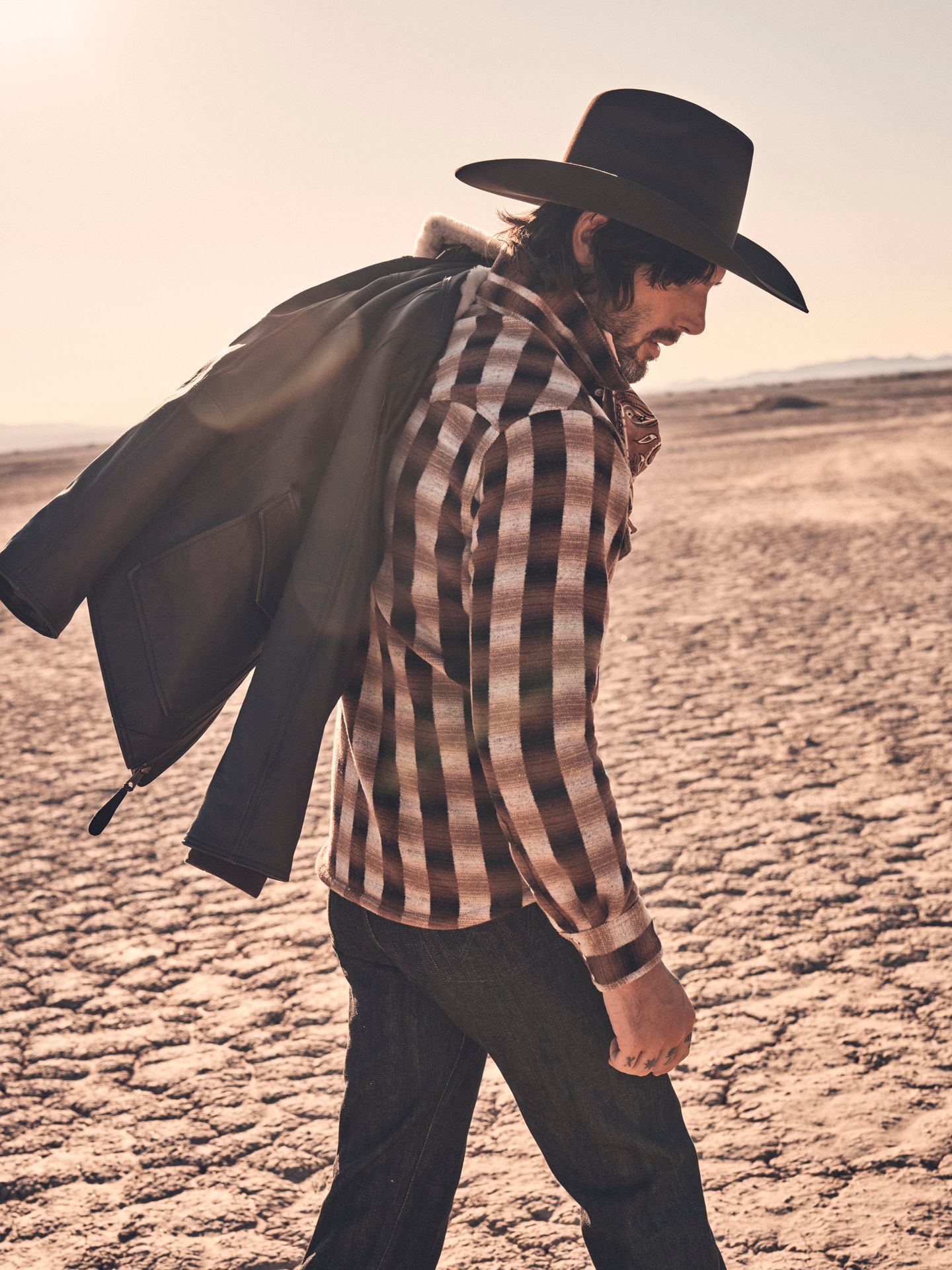 Мужская рубашка Wrangler Western Plaid Wool, цвет: Ombre — фото 1