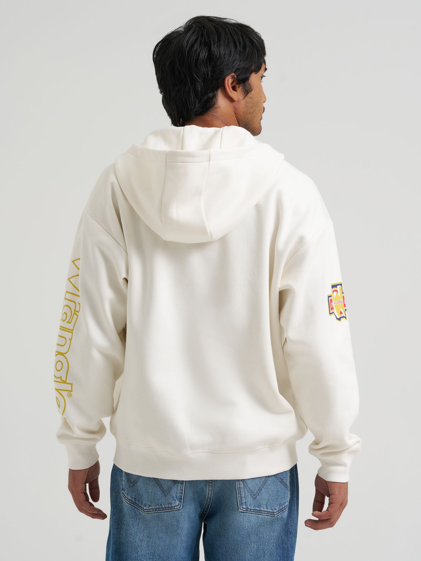Мужское худи Wrangler Vintage Fit Full-Zip, цвет: Миндальное молоко — фото 5