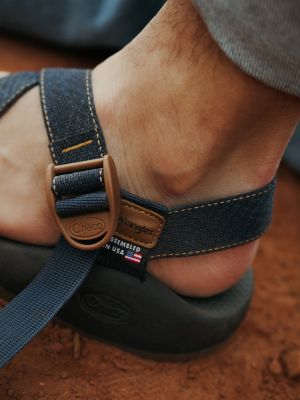Chaco x Wrangler Men's Z1 Classic Sandal in 47 Dark Wash