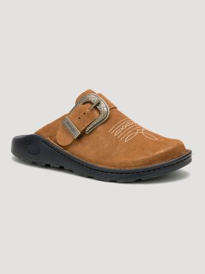 Chaco x Wrangler Men's Suede Clog in Saddle