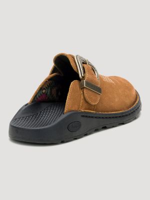 Chaco x Wrangler Women's Suede Clog in Saddle
