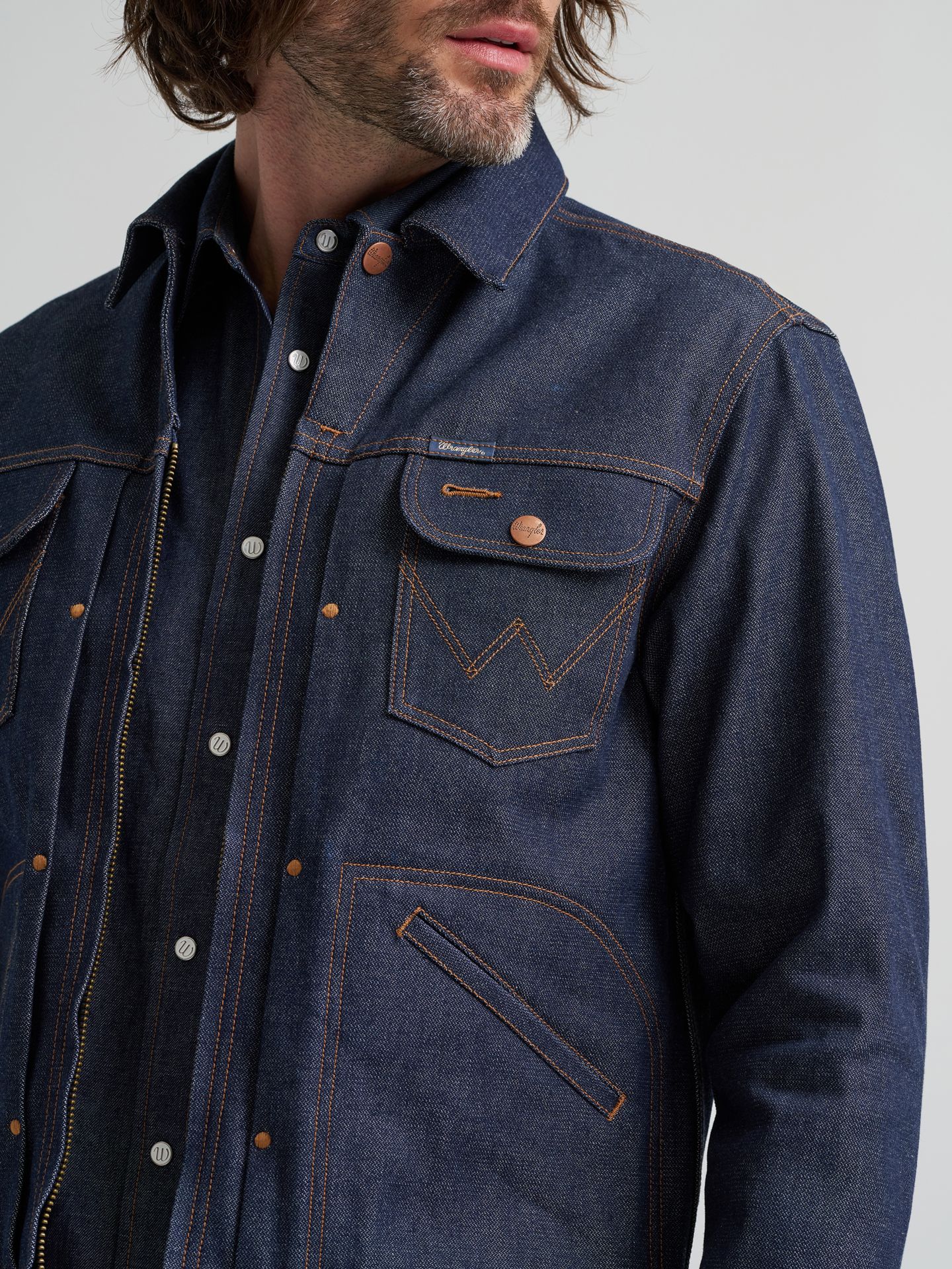 Мужская куртка Wrangler Raw Selvedge Blue Bell, цвет: Индиго — фото 4