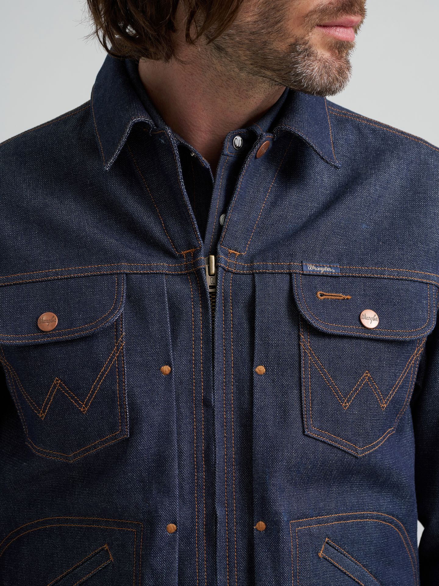 Мужская куртка Wrangler Raw Selvedge Blue Bell, цвет: Индиго — фото 5
