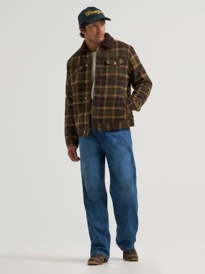 Men's Sherpa Lined Range Corduroy Jacket in Olive