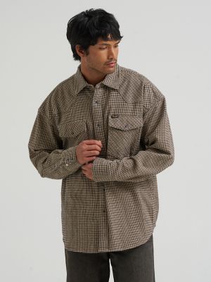 Men&rsquo;s Western Flannel Oversized Shirt