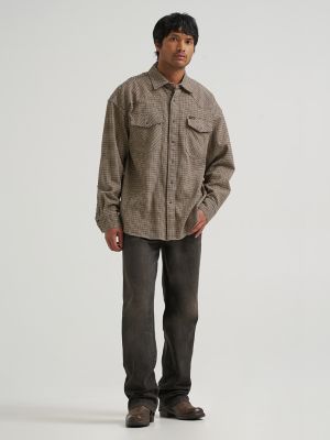 Men&rsquo;s Western Flannel Oversized Shirt