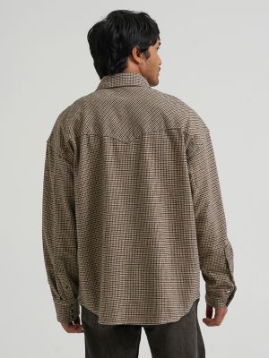 Men&rsquo;s Western Flannel Oversized Shirt