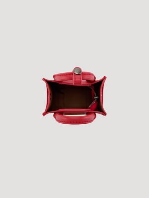 Mini Tote Key Chain in Red