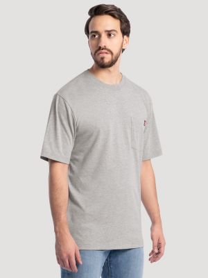 Men's Workwear Pocket T-Shirt in Heather Grey alternative view 2