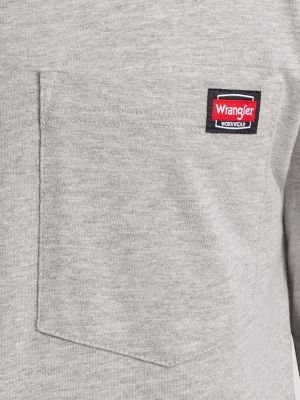 Men's Workwear Pocket T-Shirt in Heather Grey alternative view 5