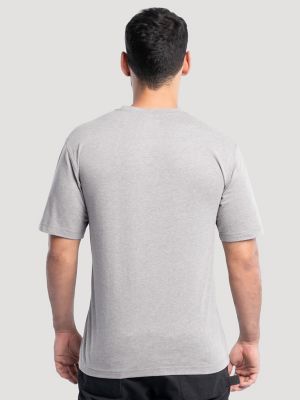 Men's Workwear Heather Pocket T-Shirt in Overcast Grey alternative view 3