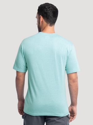 Men's Workwear Heather Pocket T-Shirt in Porcelain Blue alternative view 3