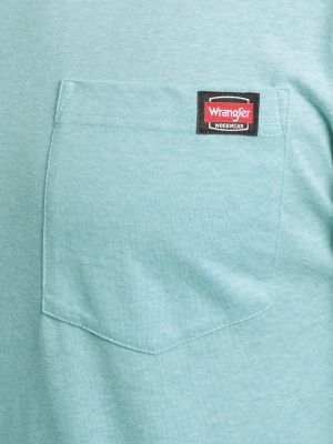 Men's Workwear Heather Pocket T-Shirt in Porcelain Blue alternative view 5