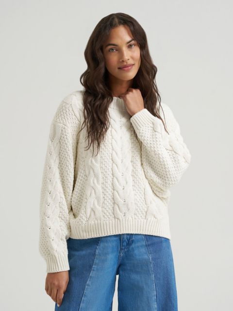 Wrangler Women's Heritage Cable Crew