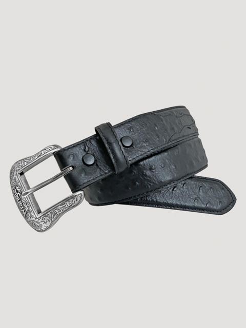 Мужские ремни Wrangler Men's Ostrich Print Leather Belt