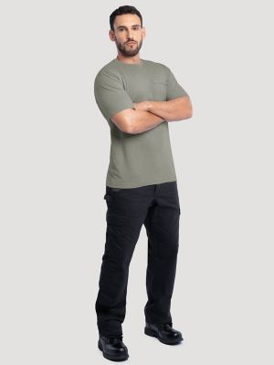 Men's Workwear Heather Pocket T-Shirt in Moss alternative view