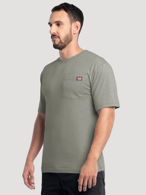 Men's Workwear Heather Pocket T-Shirt in Moss alternative view 2