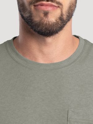 Men's Workwear Heather Pocket T-Shirt in Moss alternative view 4