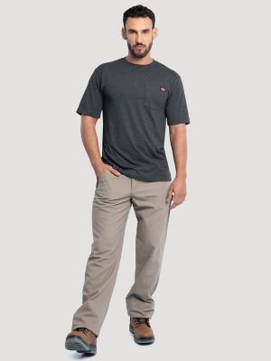 Men's Workwear Heather Pocket T-Shirt in Black alternative view
