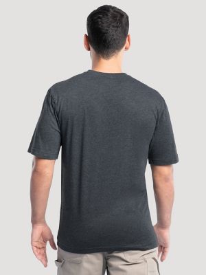 Men's Workwear Heather Pocket T-Shirt in Black alternative view 3