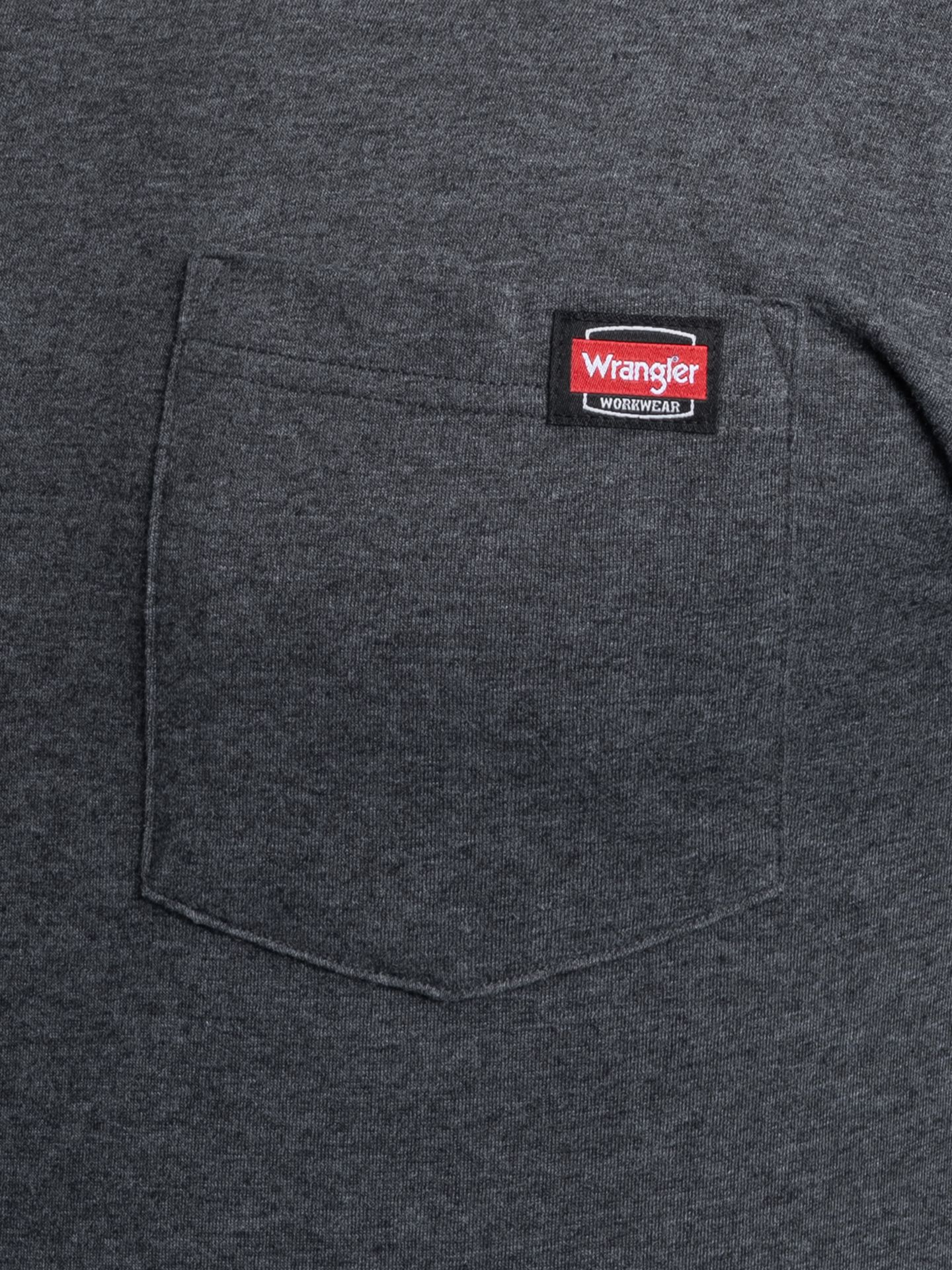 Мужская футболка Wrangler Workwear Heather Pocket, цвет: Чёрный — фото 6