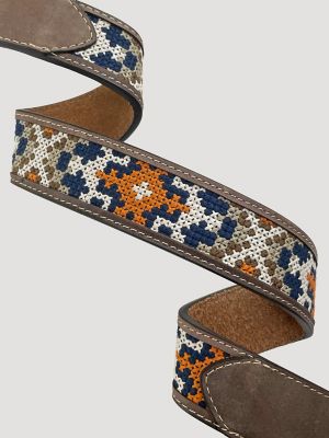 Men's Embroidery Inlay Leather Belt