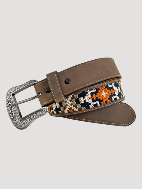 Мужские ремни Wrangler Men's Embroidery Inlay Leather Belt