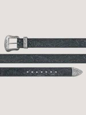 Men's 3 Piece Western Buckle Leather Belt