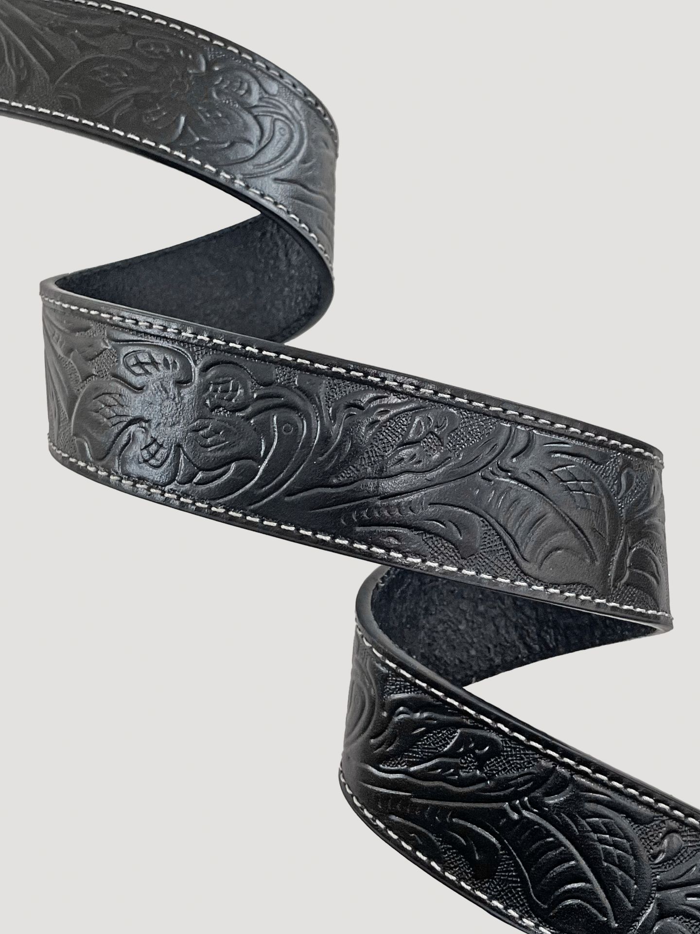 Мужские ремни Wrangler 3 Piece Western Buckle Leather, цвет: Чёрный — фото 3