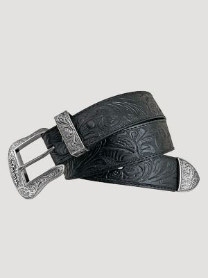 Women's 3 Piece Buckle Embossed Leather Belt