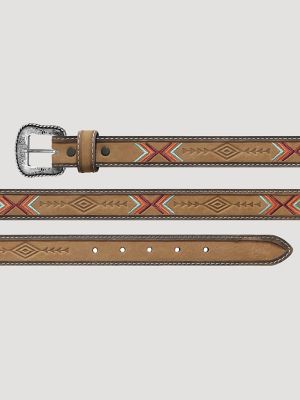 Boy's Southwest Embossed Leather Belt