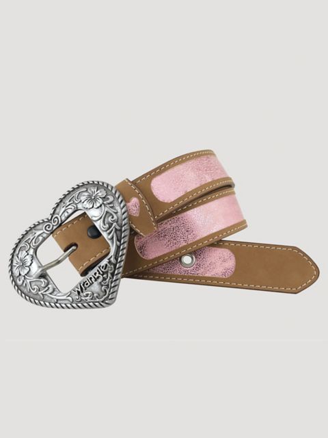 Детские ремни Wrangler Girl's Glitter Leather Heart Buckle Belt