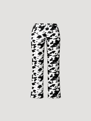 Women's Short Sleeve Pajama Set in Black/White
