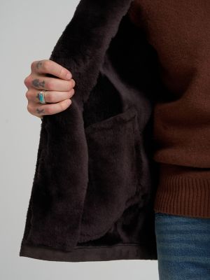 Men's Blue Bell Suede Shearling Range Jacket