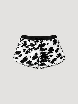 Women's Cami And Shorts Pajama Set in Black/White