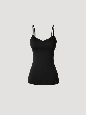 Women's Cami And Shorts Pajama Set in Black/White