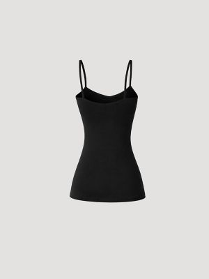 Women's Cami And Shorts Pajama Set in Black/White
