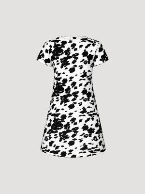 Women's Sleep Dress in Black/White