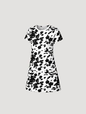 Women's Sleep Dress in Black/White